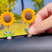 5 dona Gullar Resin Avtomobil Paneli Dekoratsiyalari Avtomobil Ichki Ekipajlari