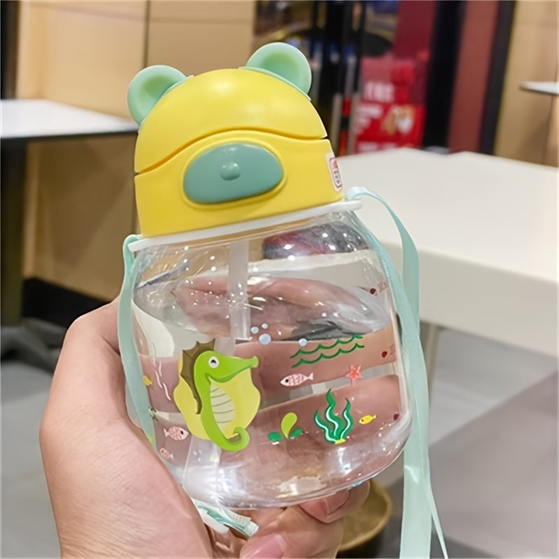 Cute Girl Water Bottle Leak-Proof Portable PC Drinking Cup for Students