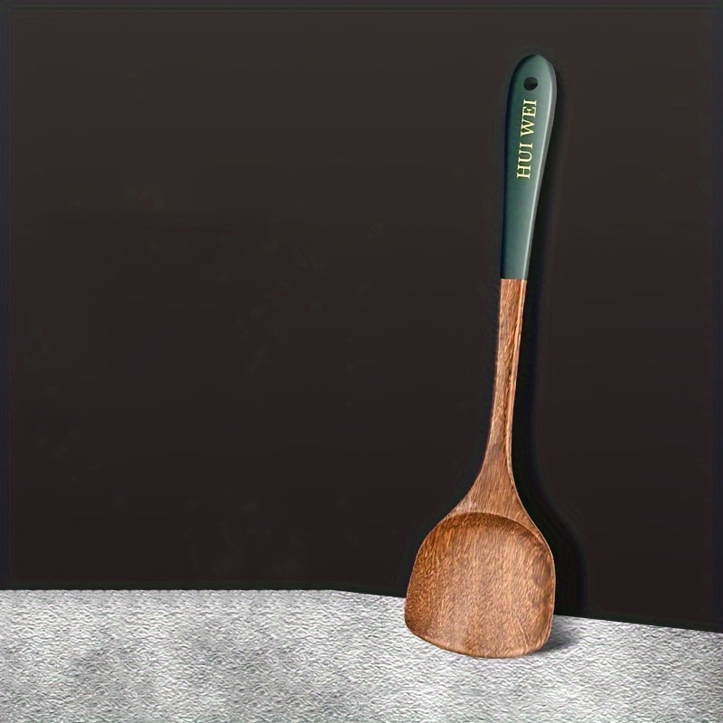 Set of 5 Natural Chicken Wing Wood Spatulas for Non-Stick Pots and Stir-Frying