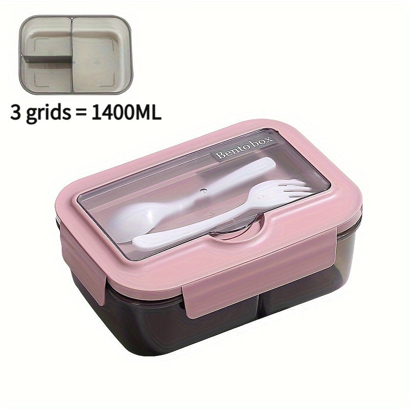Mikroto'lqinli pechka uchun xavfsiz bento ovqat qutisi va idishlar - Ofis xodimlari, talabalar va maktabga qaytish uchun materiallar uchun suyuqlik o'tkazmaydigan kvadrat ovqat konteyneri