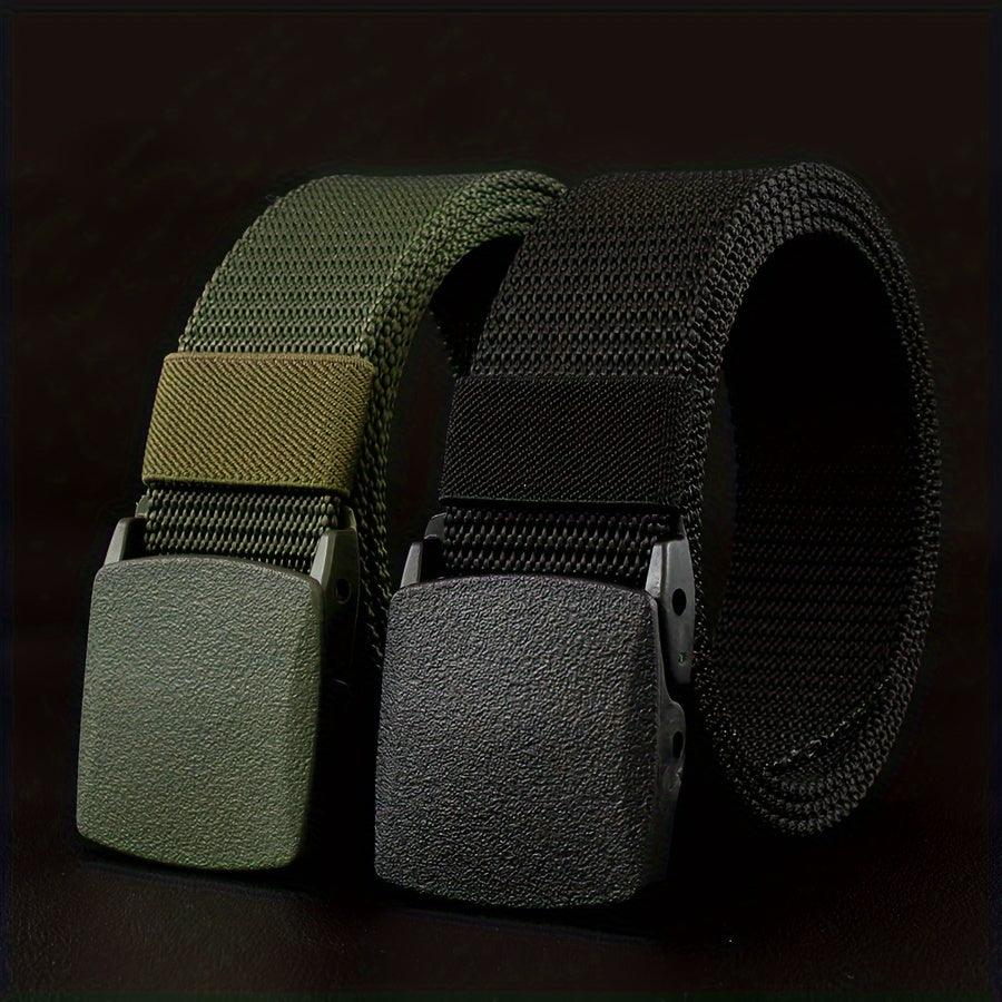 Hypoallergenic Nylon Belt for Men and Women Casual Jeans Outdoor Black