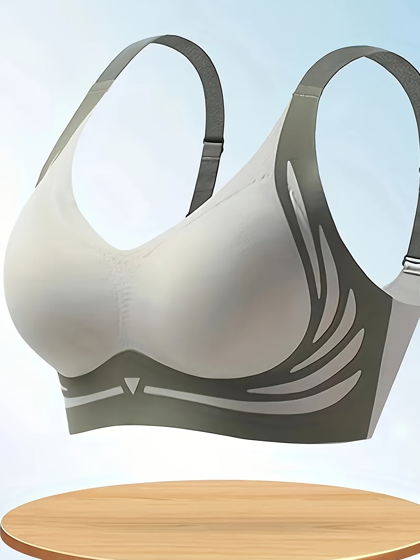 4 Rangli Blokli Simsiz Push Up Bralar Ayollar Uchun, Sportiv va Qulay Ichki Kiym.