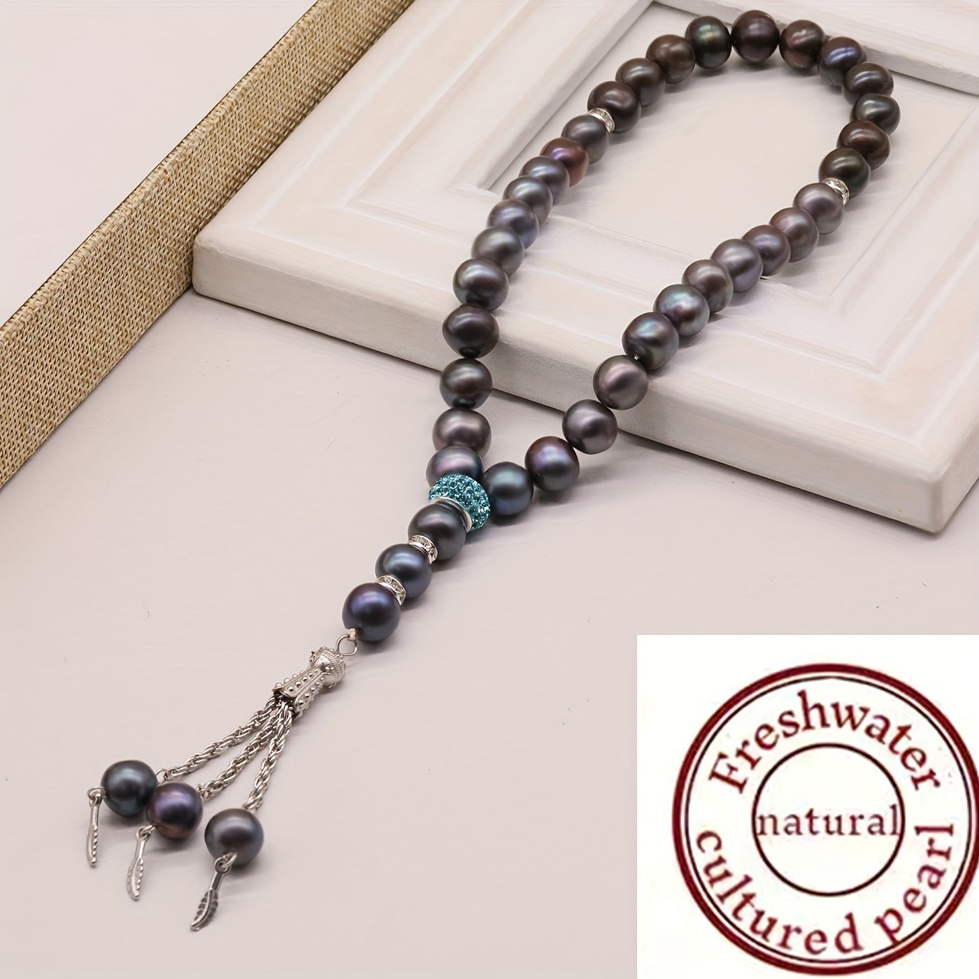 Zarif Qo'l Ishlangan Shirin Suv Marvarid Bilaguzuk - 33 Donadan, Onalar Kuni va Ongni Tinchlantirish Sovg'alari Uchun Ideal