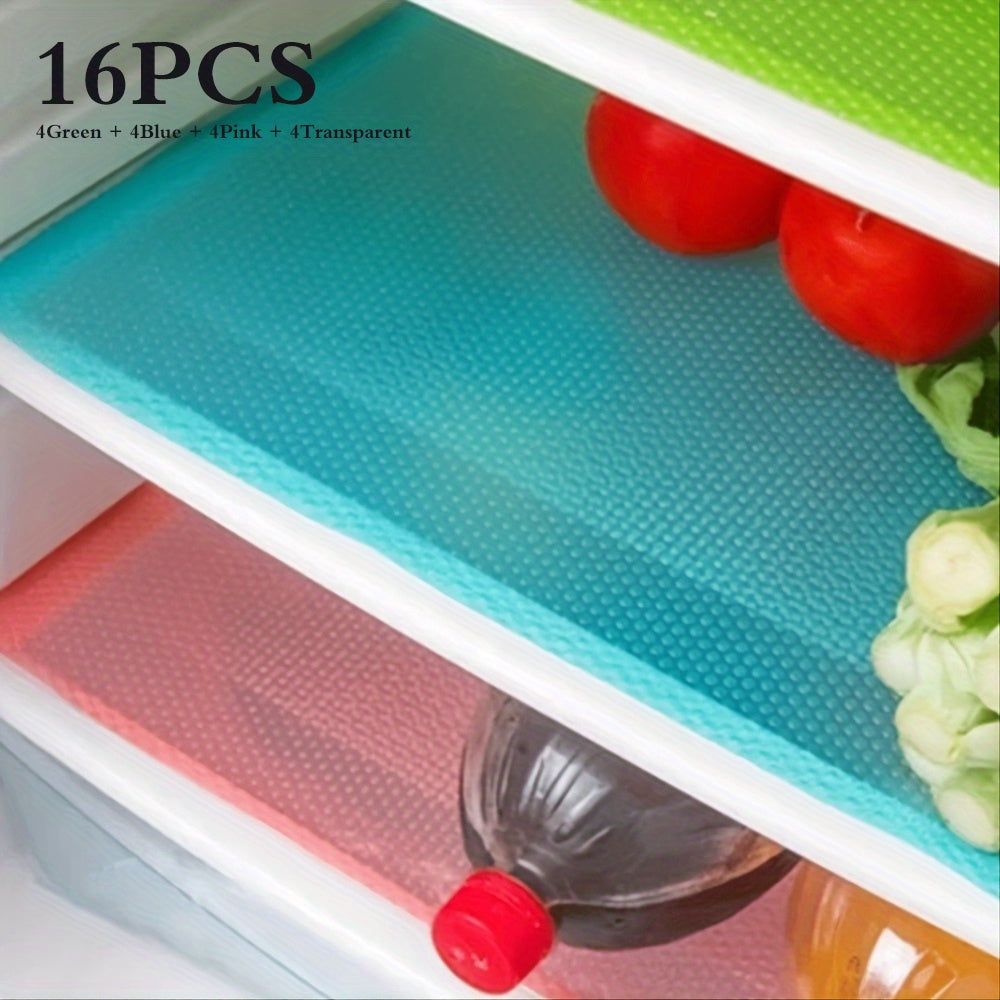 Refrigerator Shelf Liners Pack of 1-16 Washable Waterproof Oilproof for Shelves Cabinets
