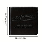 Мужской и женский кожаный кошелек для документов автомобиля RFID-блокировка тонкий держатель карт