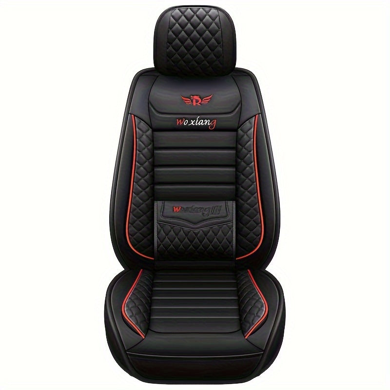 PU Leather Car Seat Cover with Sponge Filling Hand Washable Fits Major Models