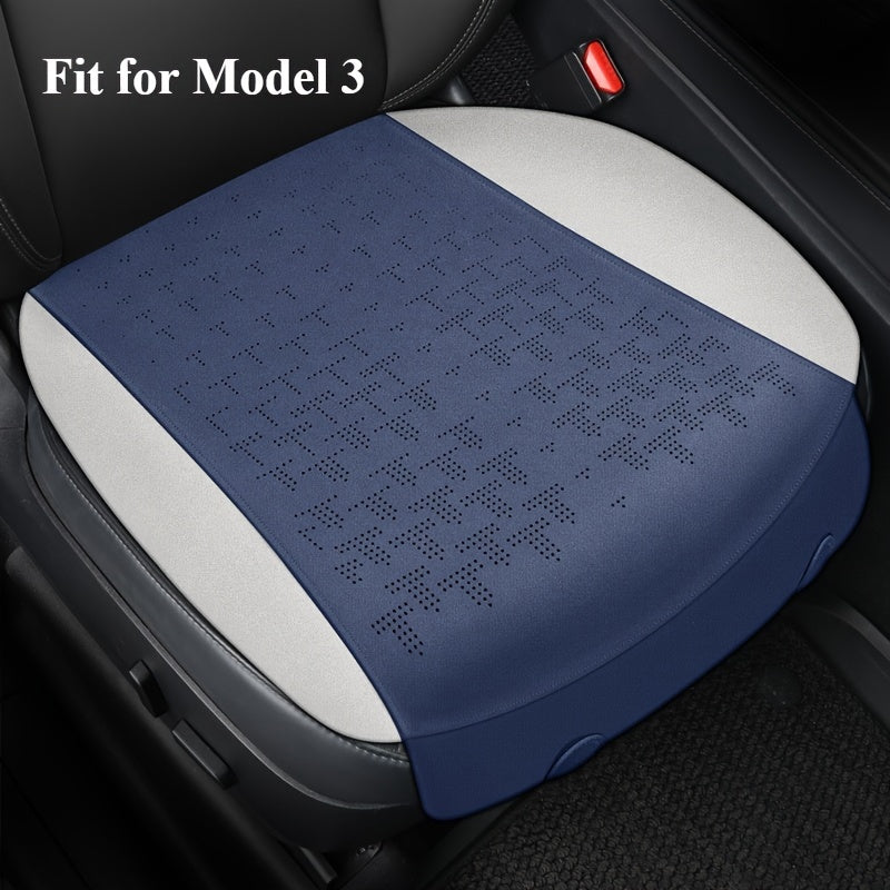 Cojín para asiento de coche para Tesla Model 3, funda de peluche, para todas las estaciones, asiento de silla de montar individual