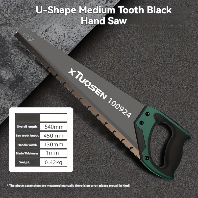 21-Inch Hand Saw for Woodworking with Ergonomic Grip Rust-Proof Triple-Serrated Blade for Pruning Felling