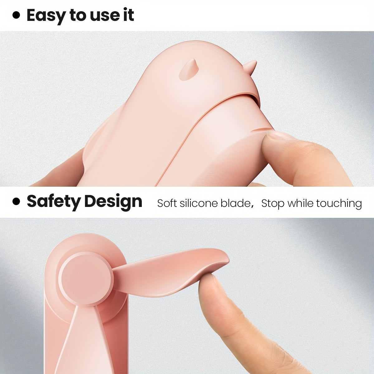 Portable Handheld Fan Foldable USB Rechargeable Compact Travel Outdoor Fan