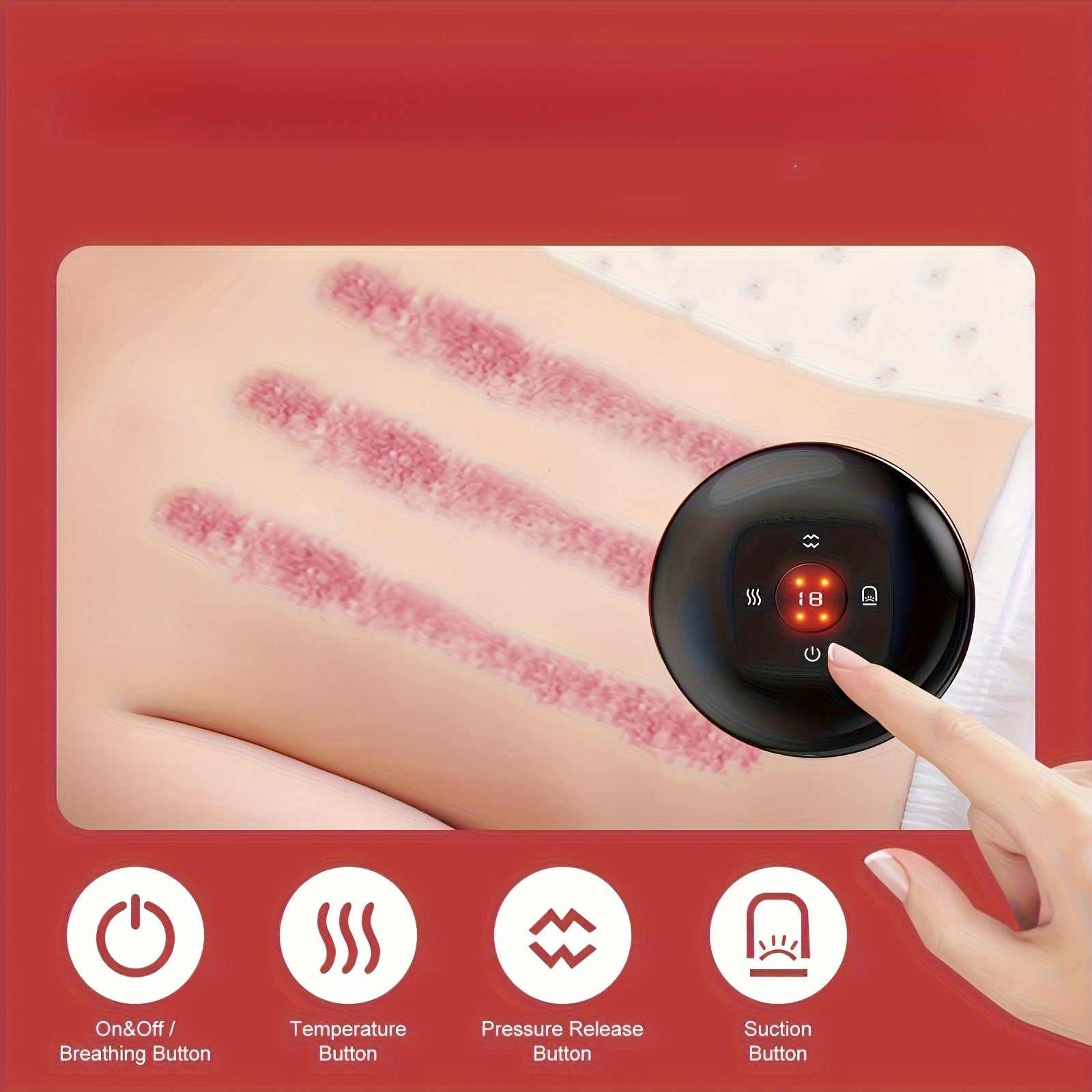 Smart Vacuum Cupping Massager for Home and Travel Suitable for Men and Women