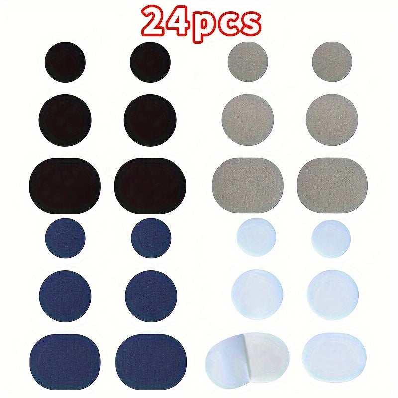 24pcs Self-Adhesive Shoe Repair Patches Durable Scratch-Resistant for Uppers
