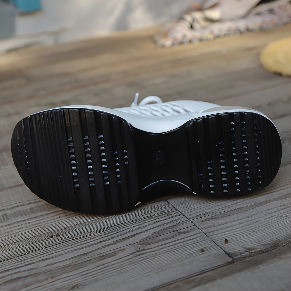 Women Thick-Soled Height-Increasing Casual Sports Shoes for Spring Autumn