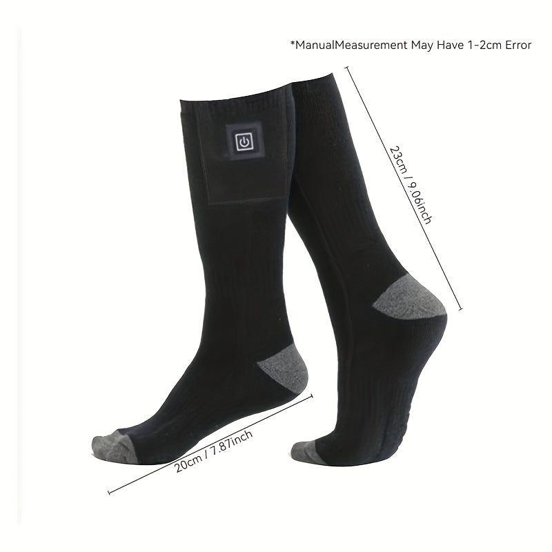 Uniseks elektr taʼminlangan changʼich socklari, batareyasiz, suv o'tkazmaydigan, qishki sport uchun