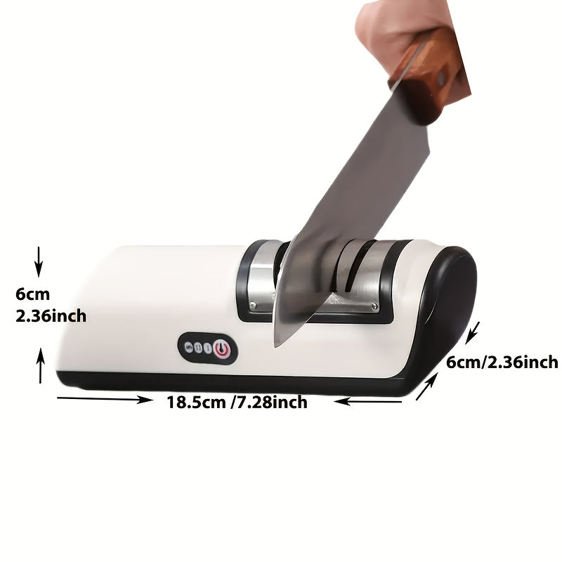Rechargeable Kitchen Knife and Scissors Sharpener with Digital Display and USB Charging
