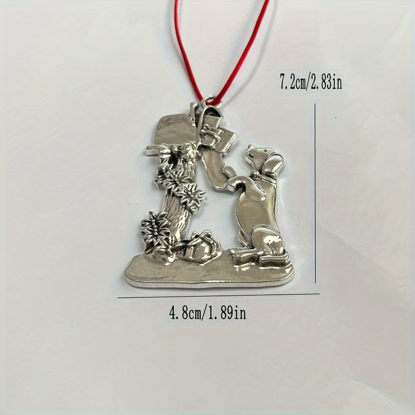 Handcrafted Rustic Metal Christmas Tree Ornament for Holiday Decor