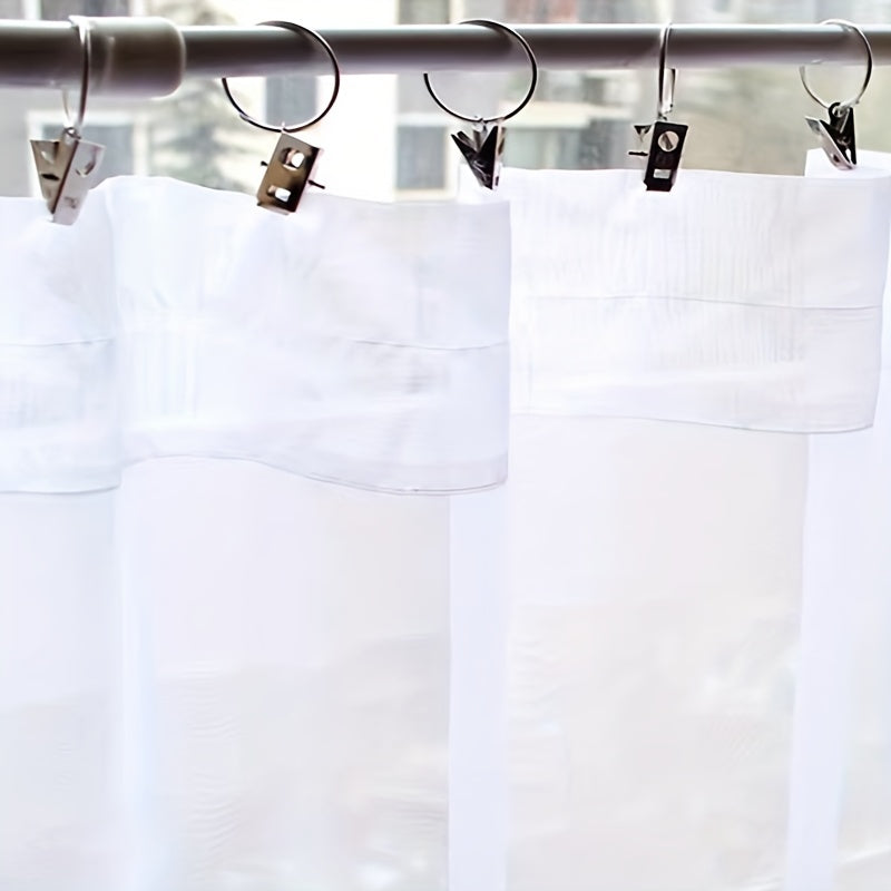 10 Pieces Curtain Metal Hanging Ring Clips for Drapery and Curtain Rods