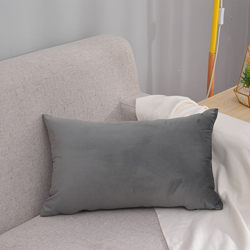 Velvet Pillow Cover Solid Color Cushion Cover for Sofa Bed Living Room 18x18 Inches