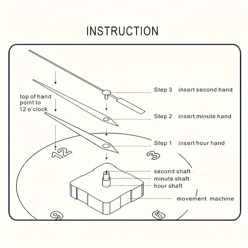 Self-Adhesive Nordic Style Wall Clock Sticker for Living Room Bedroom Decor