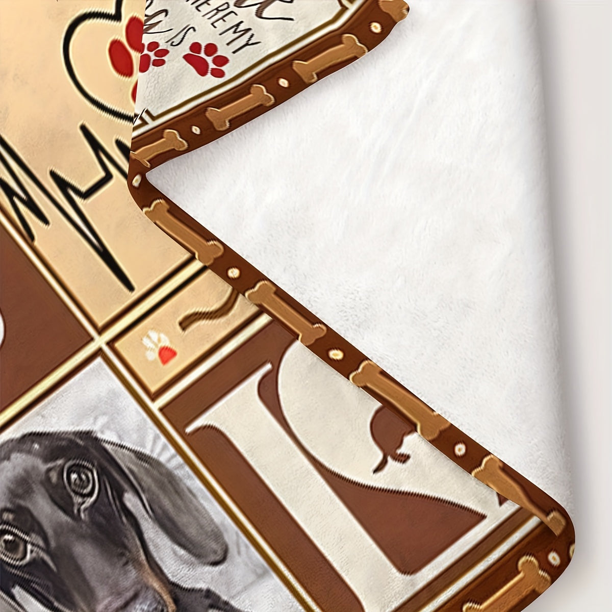 Manta de felpa suave con estampado de perro salchicha para niños y adultos, cálida, acogedora y multiusos