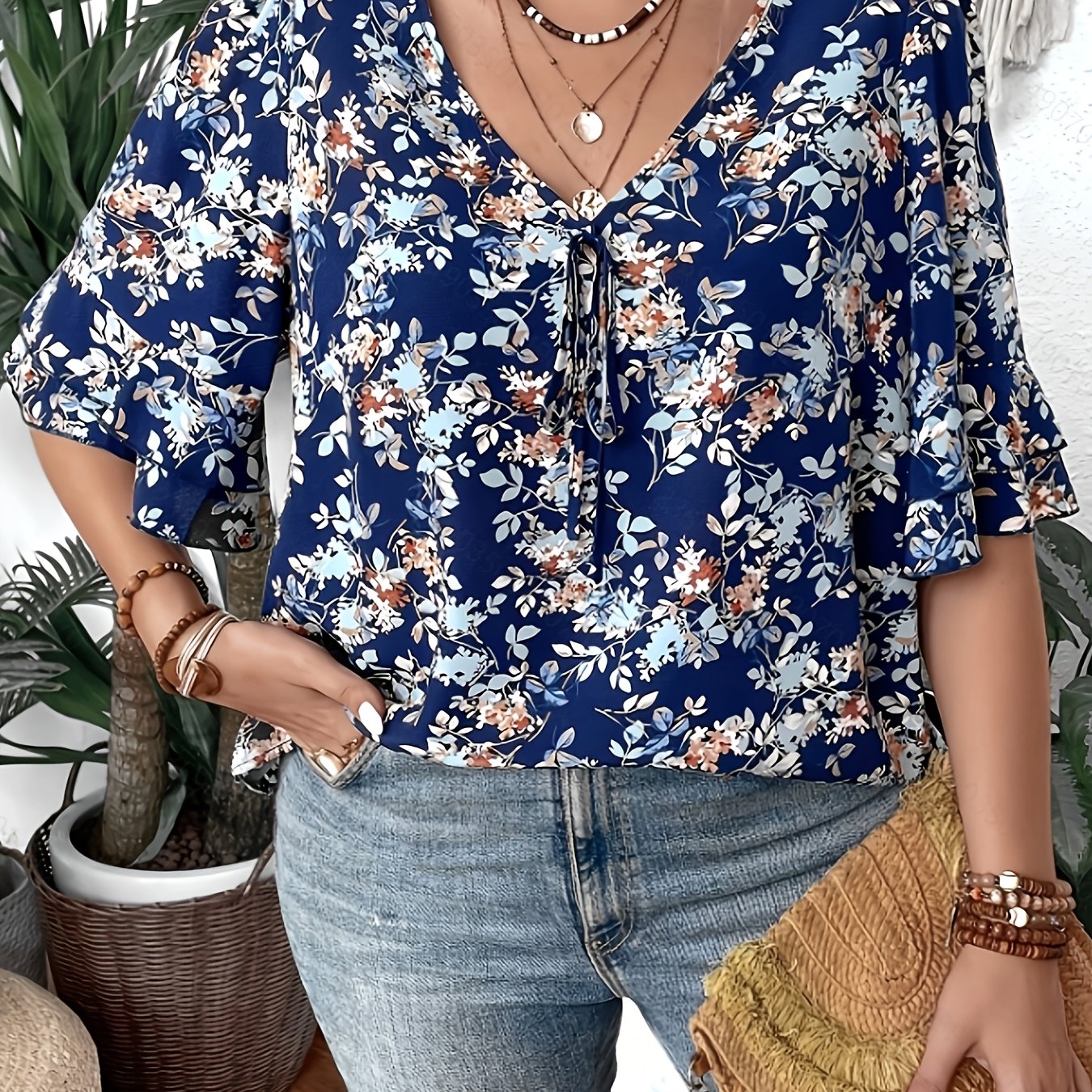 Women's Plus Size Cotton Shirt Casual Loose Fit