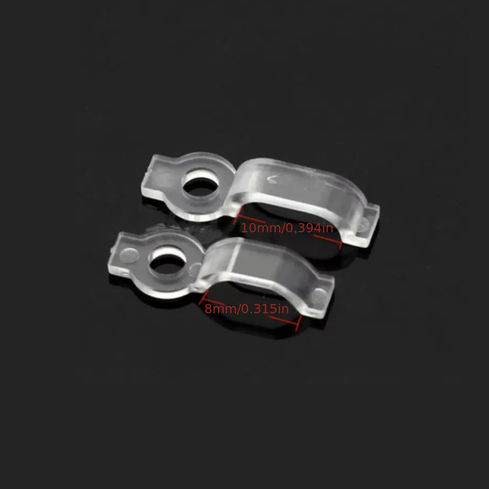 Pack of 10/20 Transparent Adhesive LED Strip Light Clips for COB LED Lights