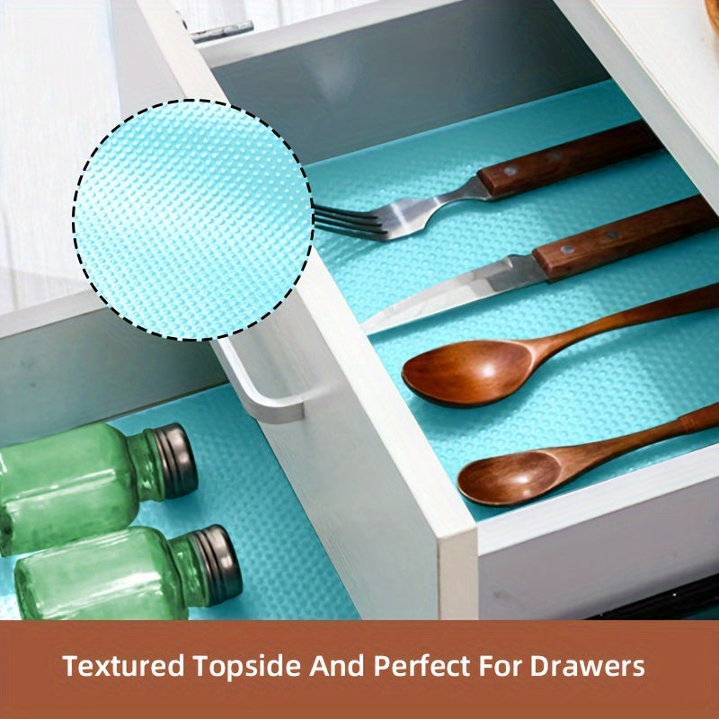 Gray Four-Leaf Flower Pattern Shelf and Drawer Liners for Kitchen Cabinets and Fridges