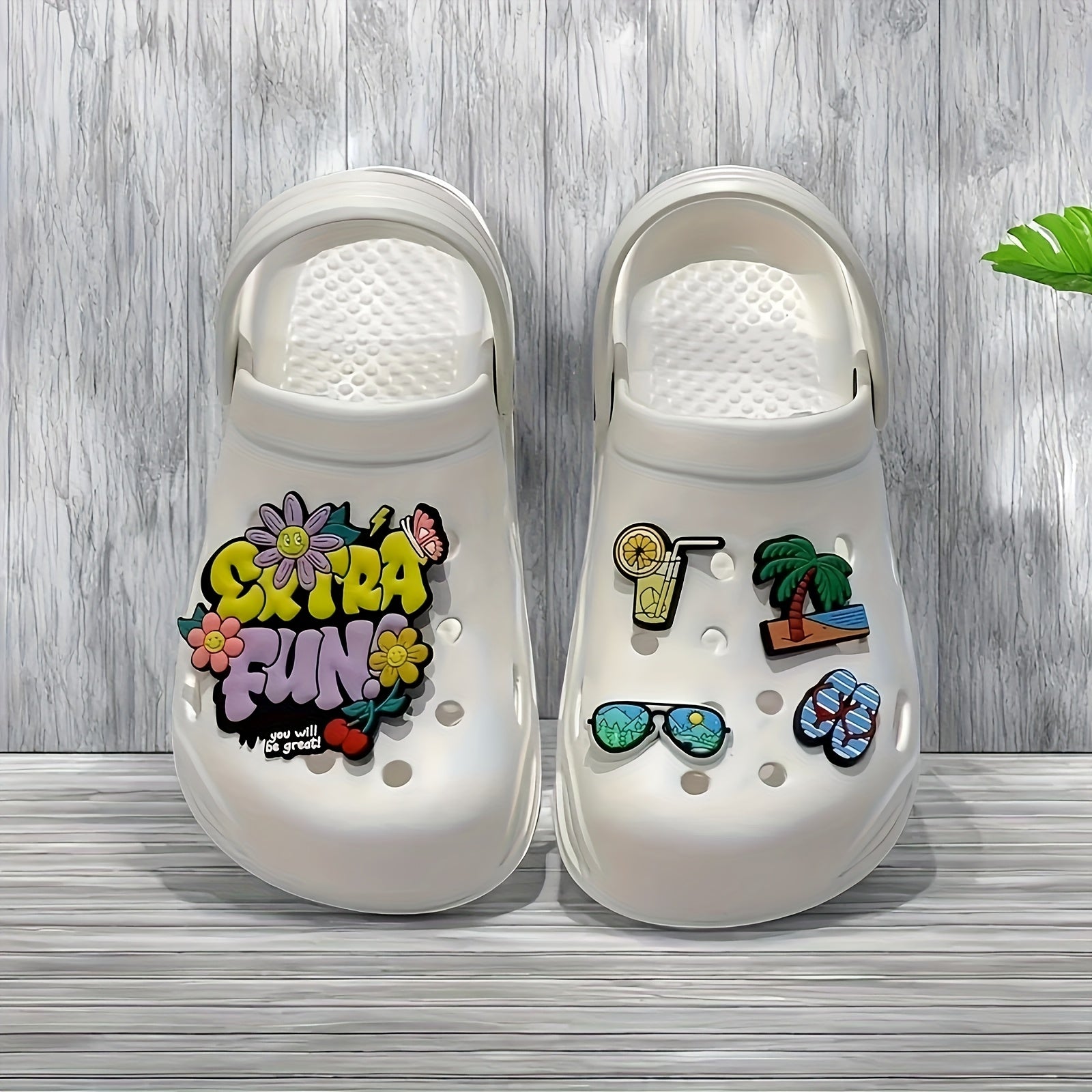 Women's Summer Beach Sandals Eva Flat Sole White Casual Slip-On Shoes