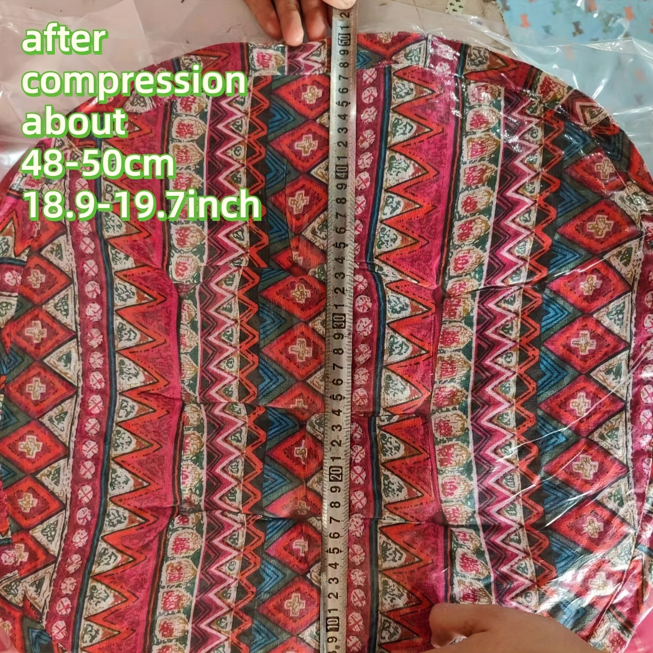 Cojín redondo para suelo para meditación y decoración de salón 100% poliéster lavable rojo azul beige