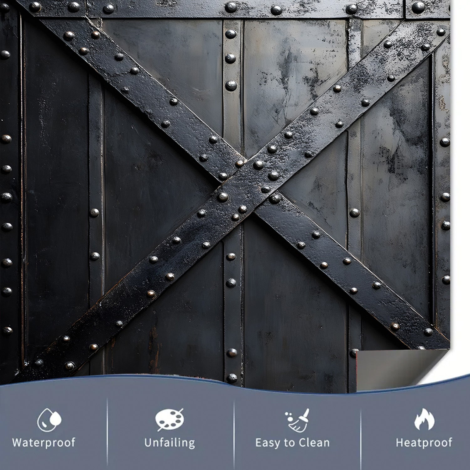 Sanoat vintli temir eshik magnit qopqog'i, suv o'tkazmaydigan, issiqlikka chidamli 58.5x65cm