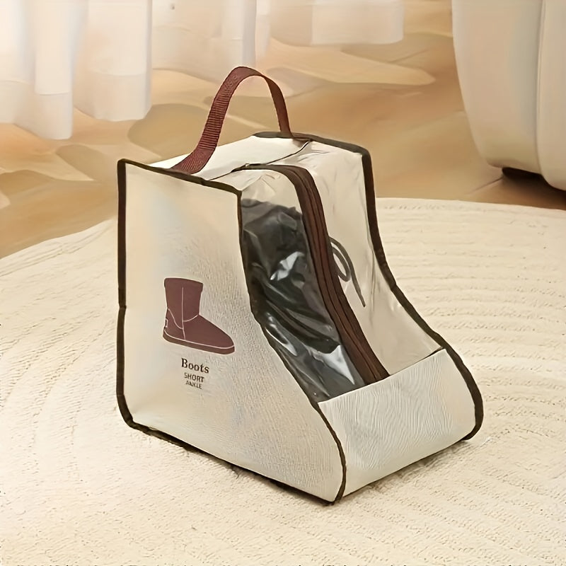 Qoziqlar va poyabzal tashkilotchisi uchun tutqichli shaffof plastmassa poyabzal saqlash sumkasi