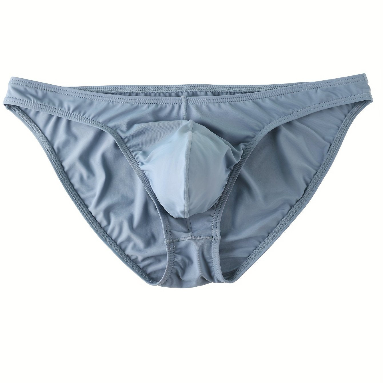 Men's Sheer Knit Low-Waist Briefs Breathable Stretchable Solid Color for Yoga 160gsm