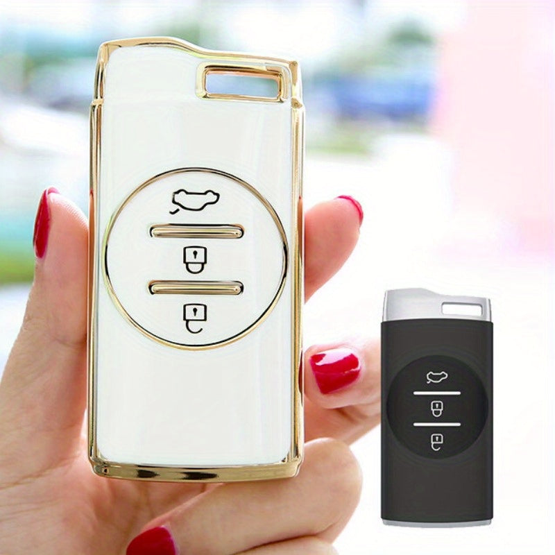 Remote Car Key Cover Case TPU for Compatible Models Black Protective Shell