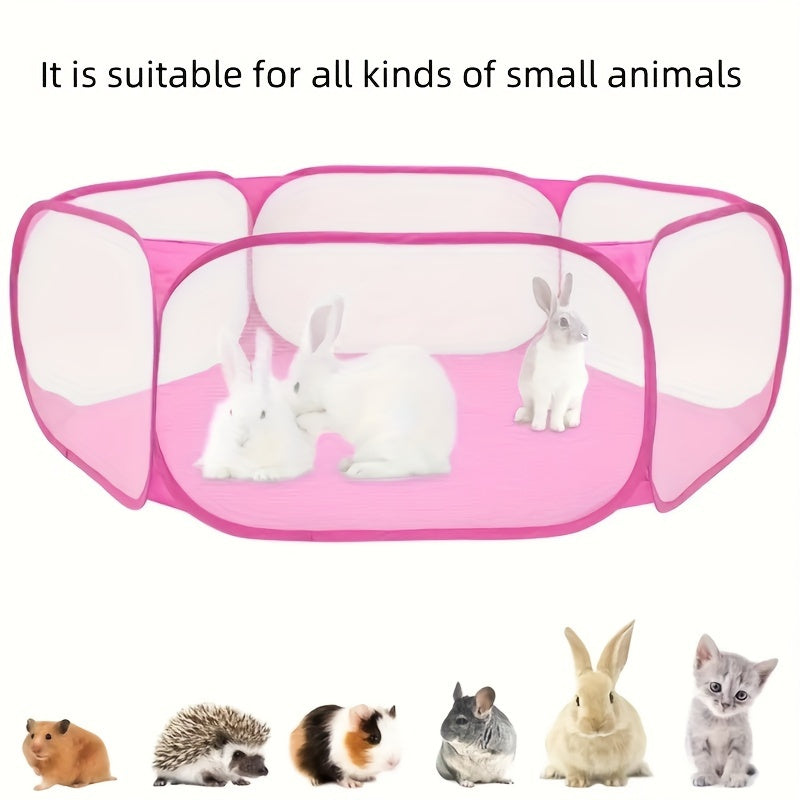 Foldable Pet Playpen for Rabbits Portable PVC Easy to Clean