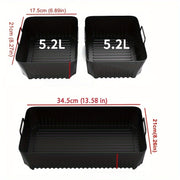 3-Piece Non-Stick Silicone Air Fryer Liners Set Reusable Food-Safe Kitchen Accessories