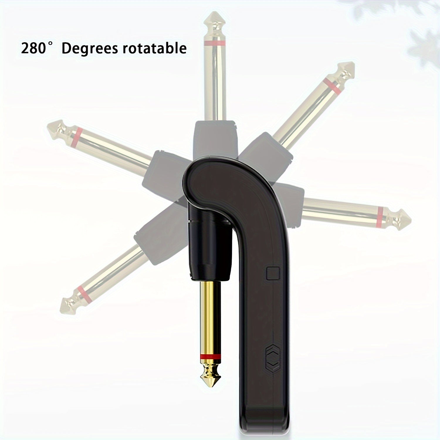 Sistema inalámbrico para guitarra Black de 2.4GHz, material ABS para guitarras eléctricas y bajos