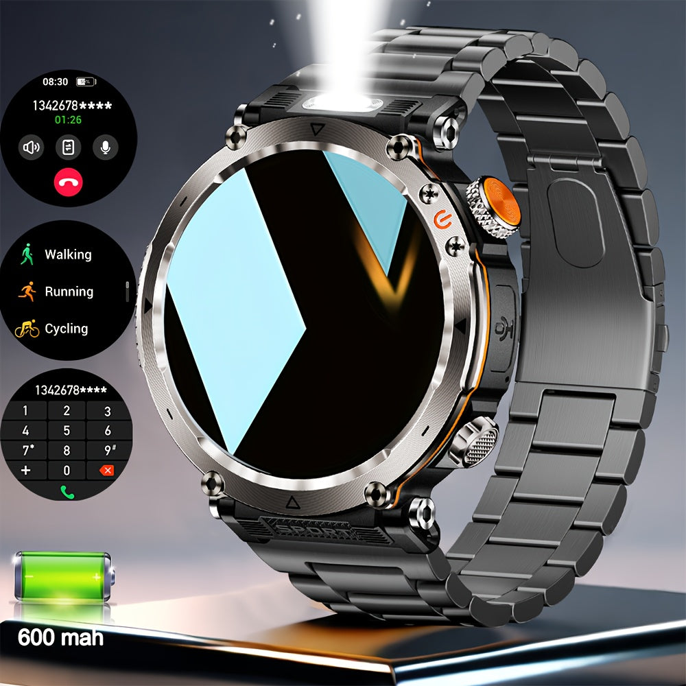 Men's Rugged Smartwatch 1.7 Inch Touchscreen Fitness Tracker Waterproof