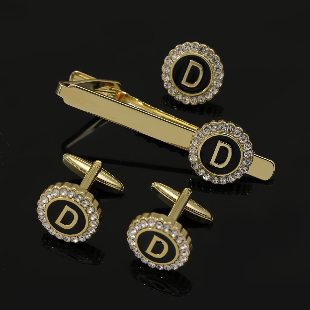 Men's All-Inclusive Accessory Set with Tie Clips Cufflinks Brooches Limited Edition