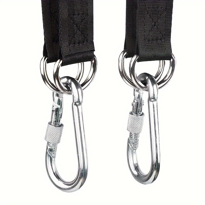 2pcs Tree Swing Straps Hanging Kit Nylon Outdoor Hammock Tire Saucer Green Black