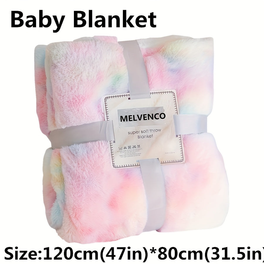Baby Fleece Blanket Reversible Pink Soft Cozy Snug 32x47 Inches