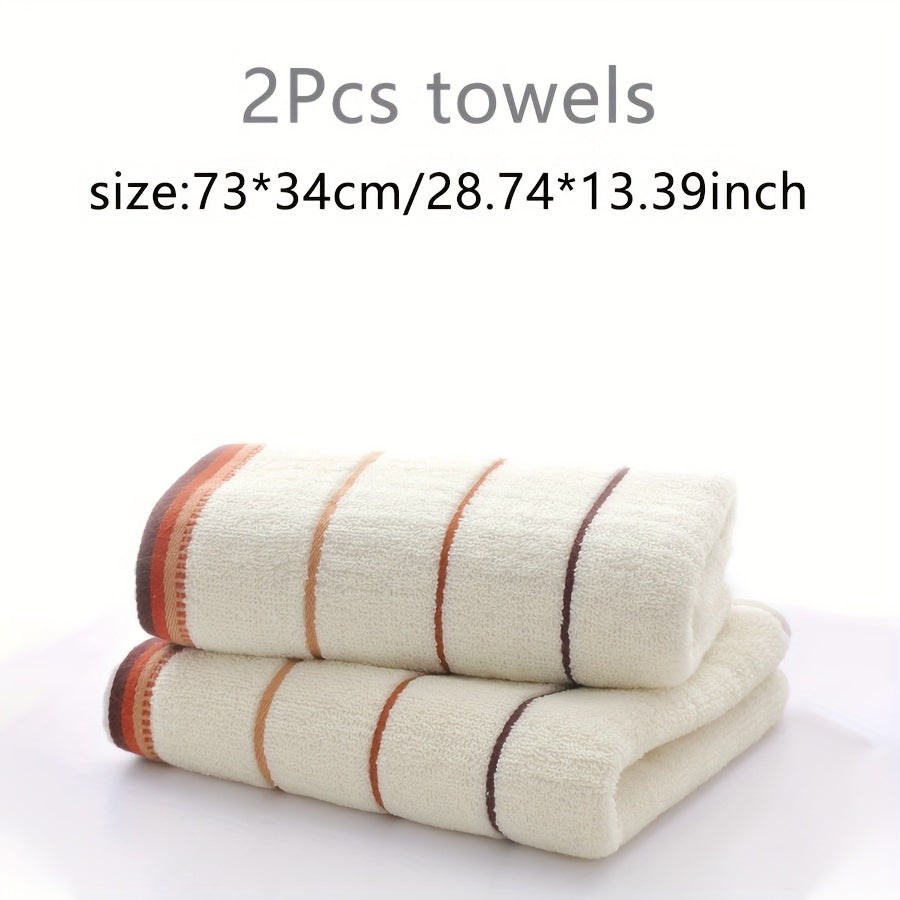 Yuzni yuvish va qo'lni quritish uchun mo'ljallangan yumshoq chiziqli sochiq to'plami, juftliklar, sport zali, yoga studiyasi va plyaj uchun ideal.