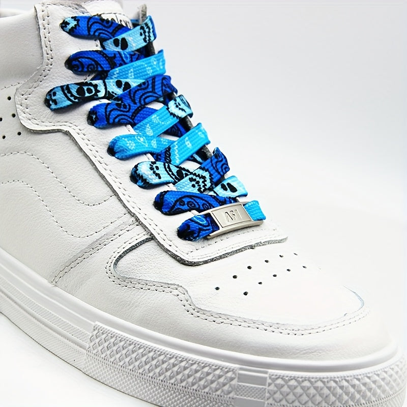 Unisex Cashew Flower Pattern Shoelaces for Sneakers and Boots