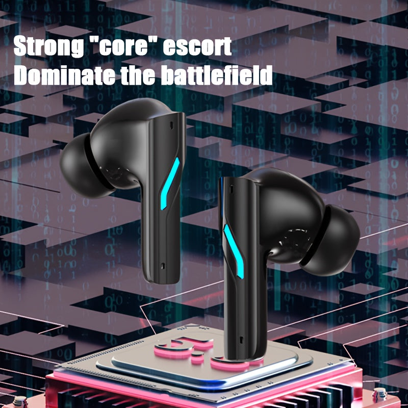 Wireless Sports Earbuds Touch Control Noise Cancelling Open-Back Compatible with Phones for Cycling Running and Recording