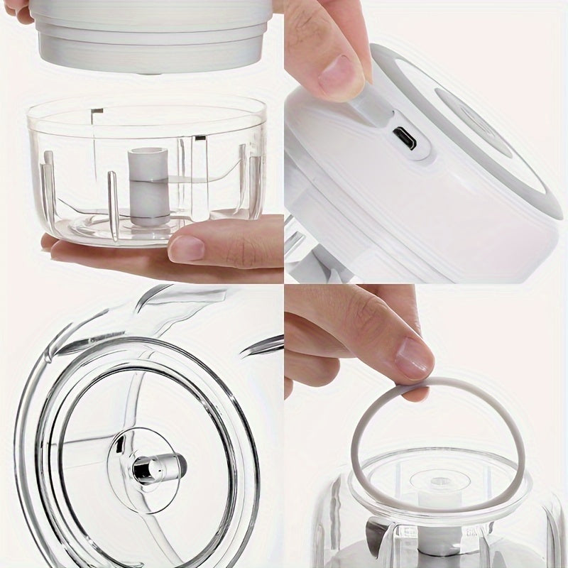 Electric Mini Garlic Chopper 250ml USB Rechargeable Food Processor