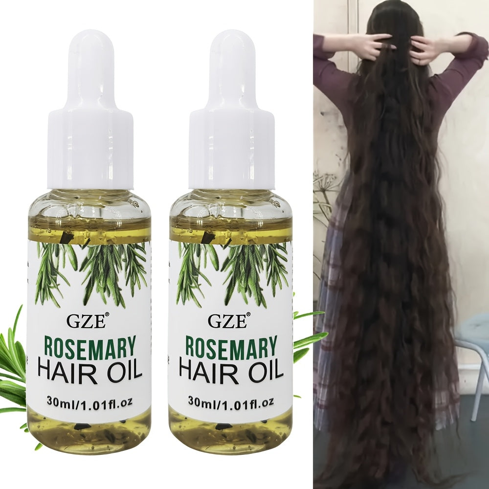 Rosemary Hair and Scalp Oil Moisturizes Strengthens All Hair Types Set of Two