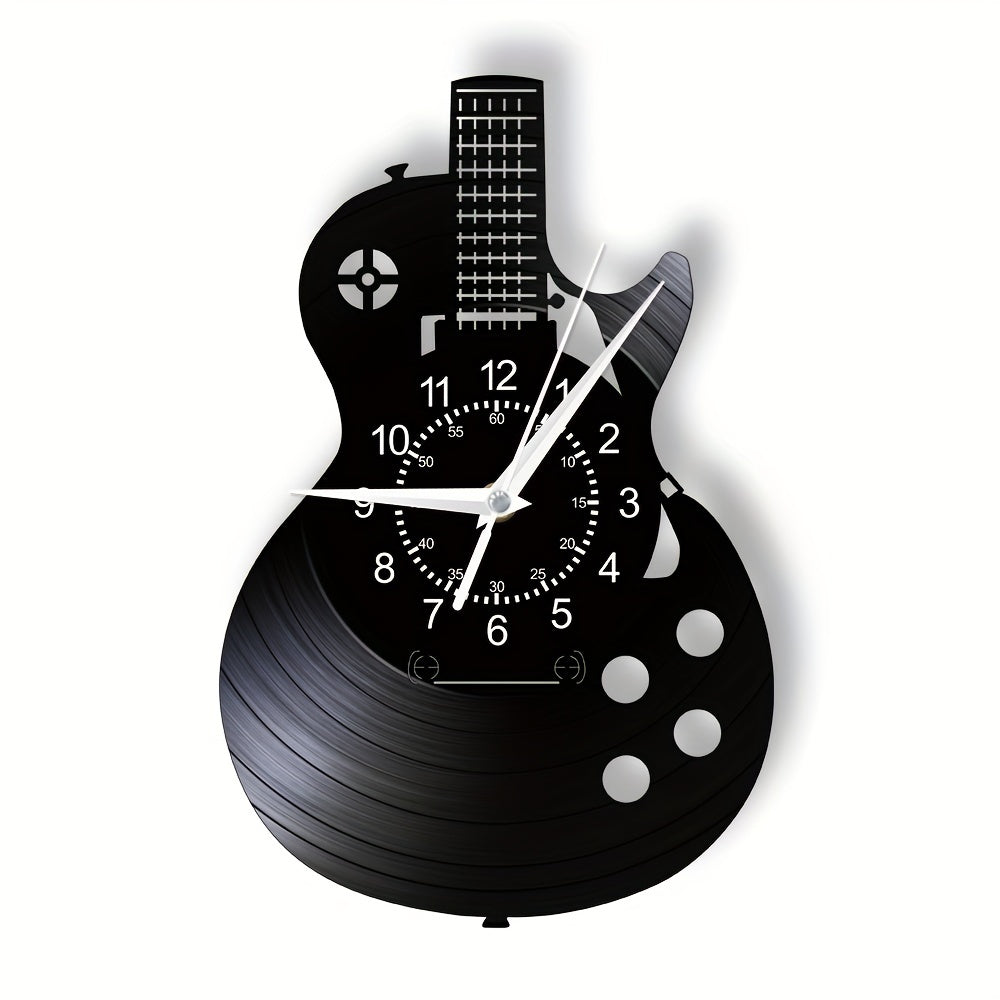 Guitar Vinyl Wall Clock Unique Gift for Guitar Players Home Decor