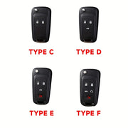 Universal Zinc Alloy Car Key Fob Remote Start Panic Alarm Black Gray 4 Buttons