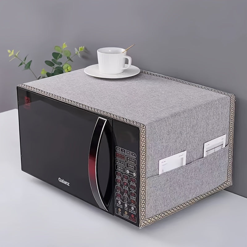 Polyester Microwave Dust Cover Durable Kitchen Appliance Protector