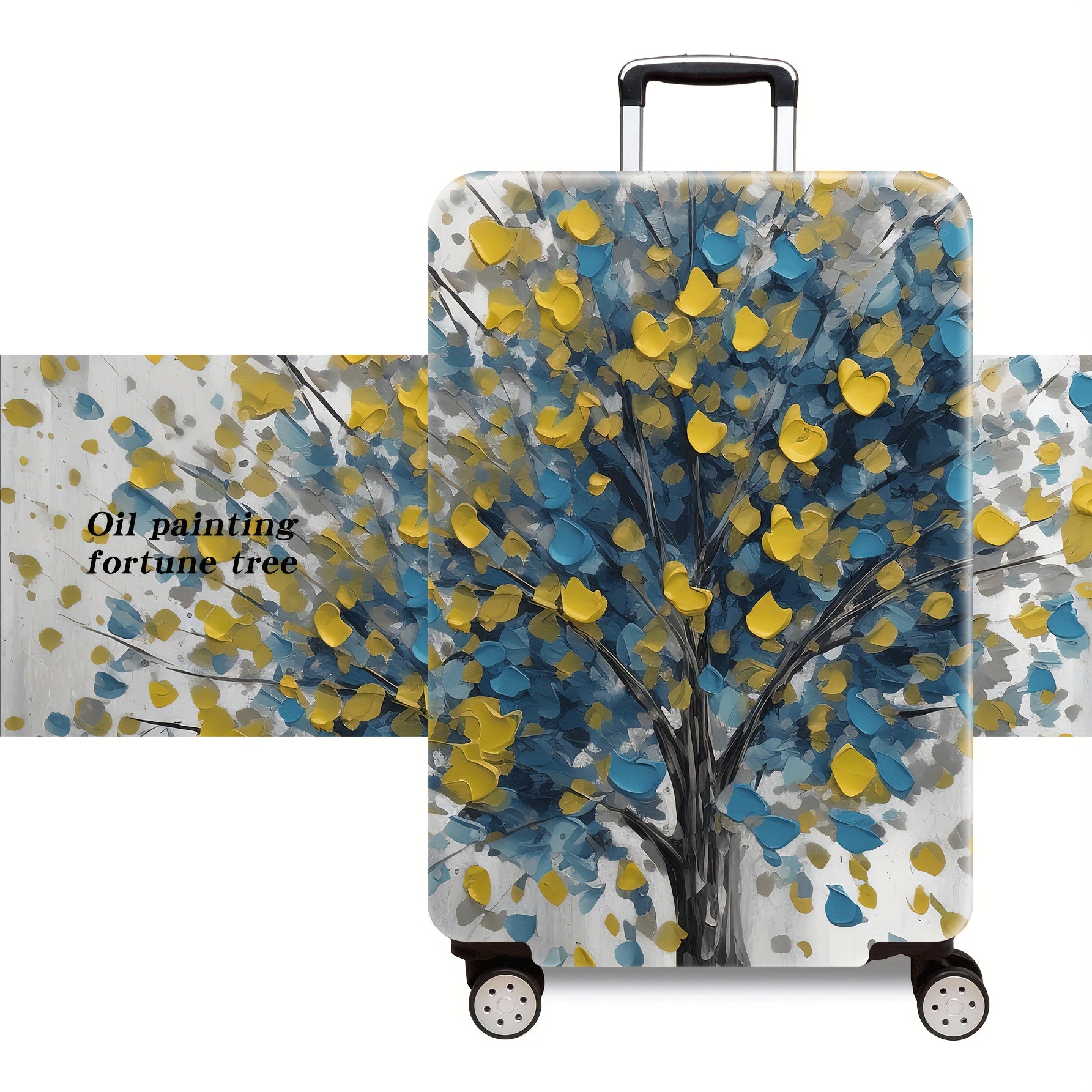 Vibrant Floral Butterfly Luggage Cover Polyester TSA-Approved 50.8-71.12 cm