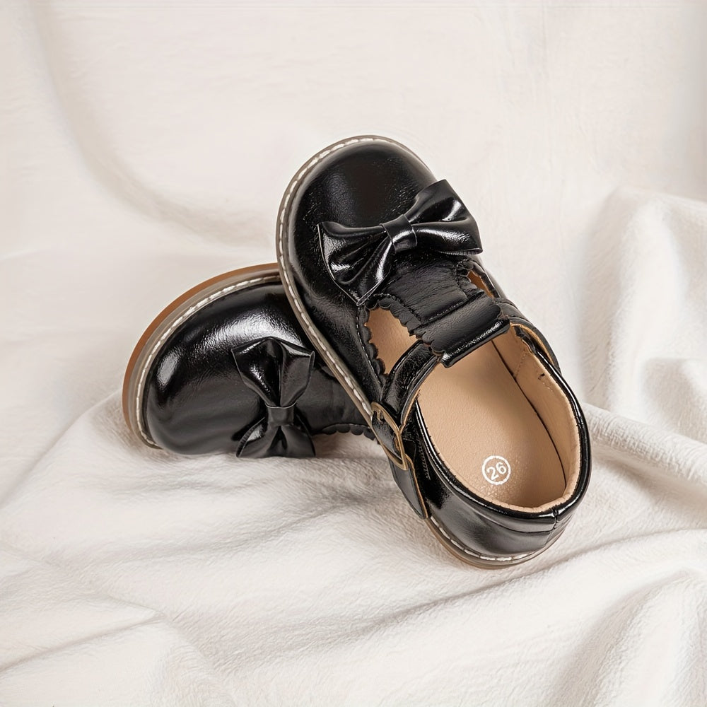 Девочки Туфли Мэри Джейн с бантом, верх из PU, подошва из TPR, для всех сезонов