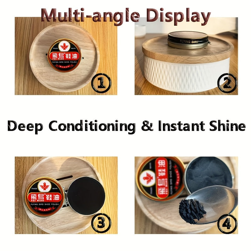 Black Shoe Repair Kit Synthetic Shoe Polish for Brightening and Maintenance